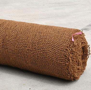 a coir blanket used as an erosion control technique