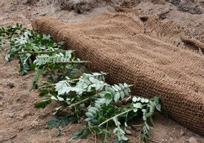 Fabric attached coir block system