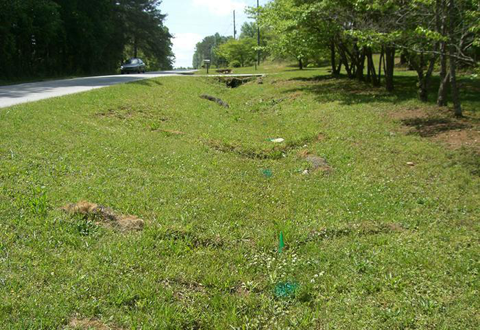 A successfully restored channel using BioD-Mat 70 woven bristle coir mat and BioD-Watl coir wattles