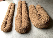 Different sized coir wattles
