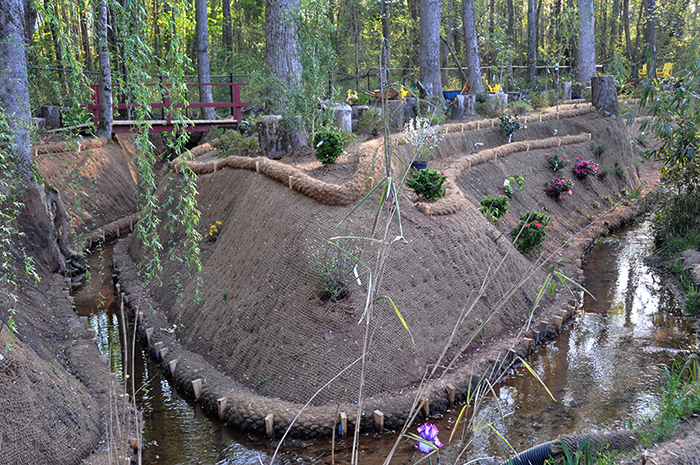 BioD mats used on slopes