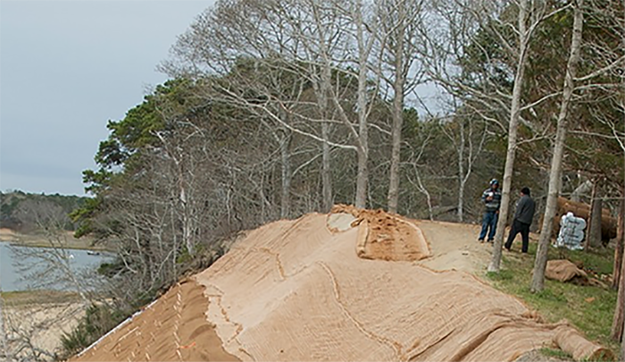 Bio D—mat 60 on a slope