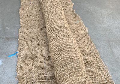 Coir (coconut fiber) silt check for sediment control